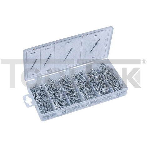 ASSORTIMENTO KIT SET 400pz RIVETTI ALLUMINIO STRAPPO 2.4-3.2-4-4.8mm