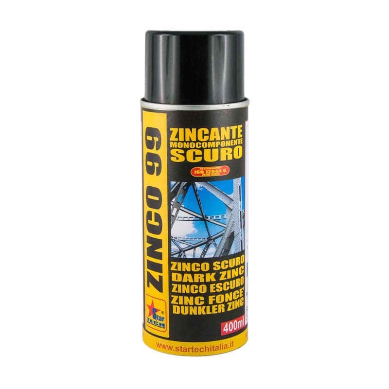 Image of Zinc 99 bomboletta 400 ml vernice zinco scuro spray zincante monocomponente 6 Pezzi