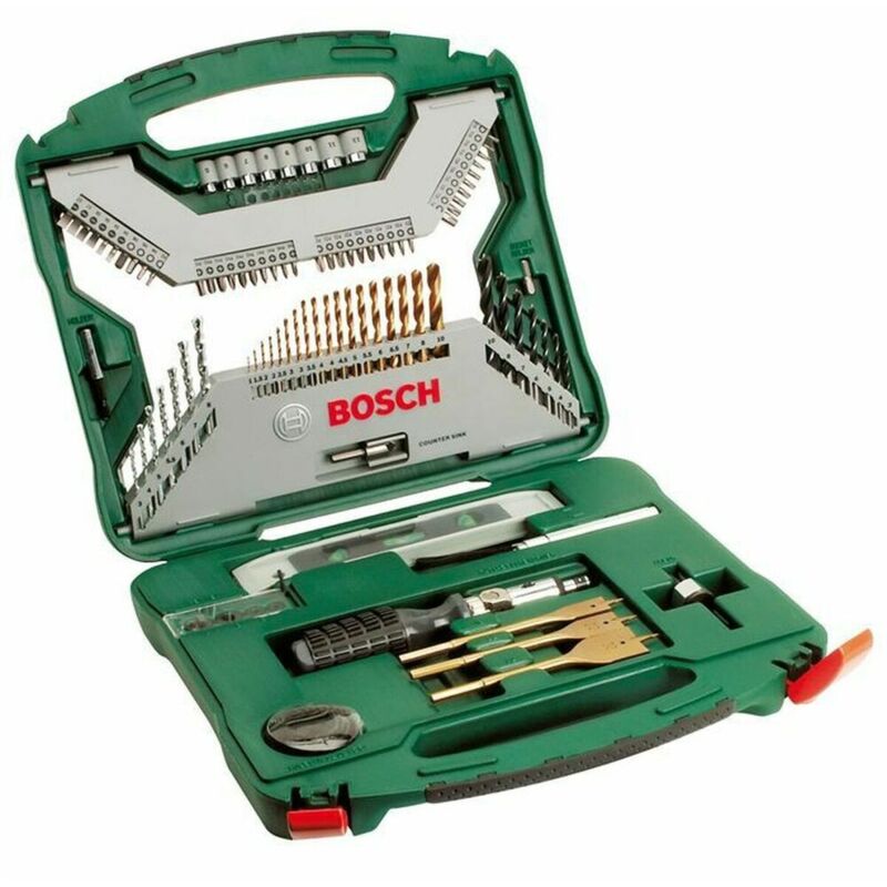 Set misto foratura - avvitatura Bosch - Coffret X-Line Titanio di punte e inserti per avvitatura, 100 pezzi