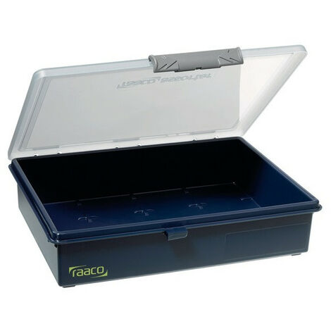 Assortimento scatola L.241xP.195xH.56mm parte inferiore blu scuro / coperchio trasp. a.PP (Per 9)