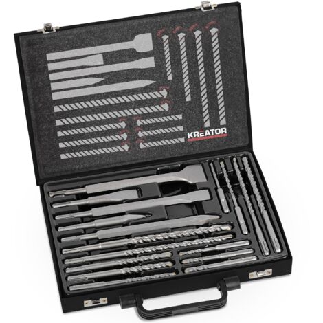 Assortimento serie punte Mistral scalpelli sds plus widia muro set 17 punte