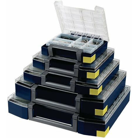 Assortimento valigetta boxxser L421xP361xH78mm 25 scomparti con griglia profilo RAACO