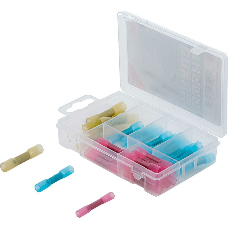 Assortiments de connecteurs de soudure et gaine thermorétractable 36 pièces bgs 85221