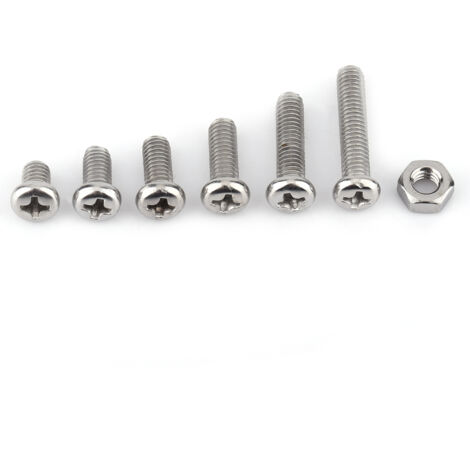 Assortment de Boulons et Écrous en Acier Inoxydable SS304 Tête Bombée M4