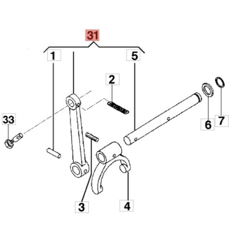 Asta comando motocoltivatore modelli BRIK1 BRIK3 FC120 ORIGINALE EMAK YF1250856