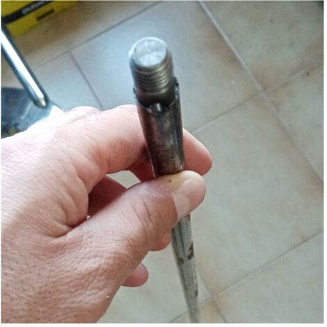 Asta da 1mt in ferro rigido per scovolo per pulizia camino