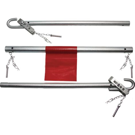 asta di traino STA/Metallo L1830xB65xH53mm 4,04kg argento