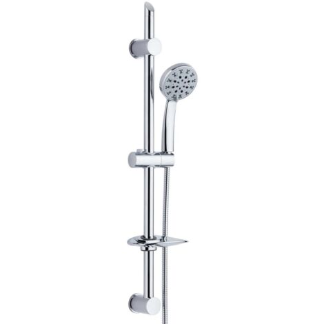 Asta doccia saliscendi 005 completo doccetta 5 funzioni multigetto salvaforo h 72 cm pezzi 2