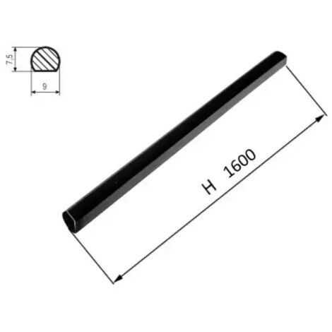ASTA PER SPAGNOLETTA AGB CM 160 NERA