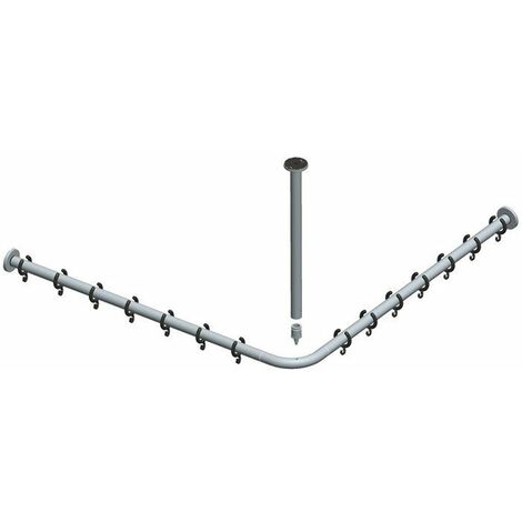 Asta per tenda doccia PLAN per doccia quadrata 800 x 800 mm alluminio argento / anodizzato KEUCO