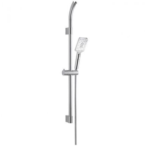 Asta Saliscendi 90 Doccia con Doccetta Soffione Supporto Colonna da Bagno Cromo