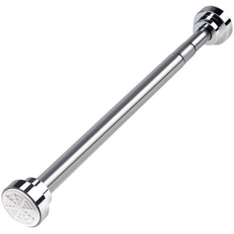 Asta Telescopica per Tenda da Doccia 40-50 cm Asta Telescopica Estensibile in Acciaio Inossidabile Senza Foratura Lunghezza Regolabile per Porte Finestre dell'Armadio del Bagno