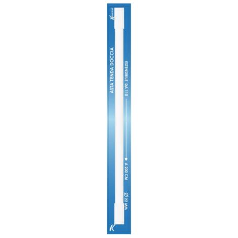ASTA TENDA DOCCIA ESTENSIBILE 110/200CM BIANCA