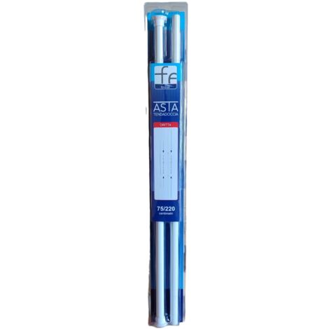 Asta tenda doccia regolabile da 75 a 220 cm in acciaio bianco