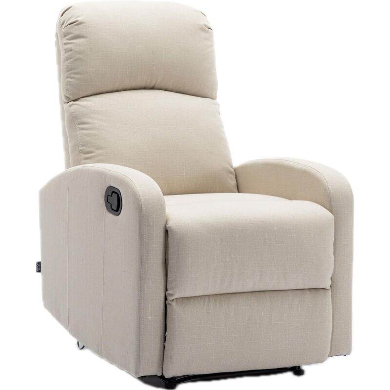 

Astan Hogar Sillón Relax con Reclinación Manual, Tapizado en Tela Crema
