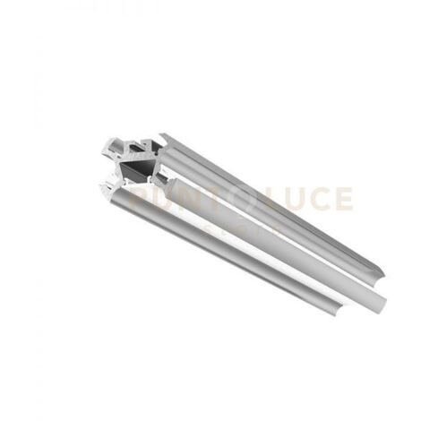 ASTANA - PROFILO IN ALLUMINIO CON DIFFUSORE BIANCO PARETE/SOFFITTO/SOSPENSIONE COLORE ARGENTO MT2