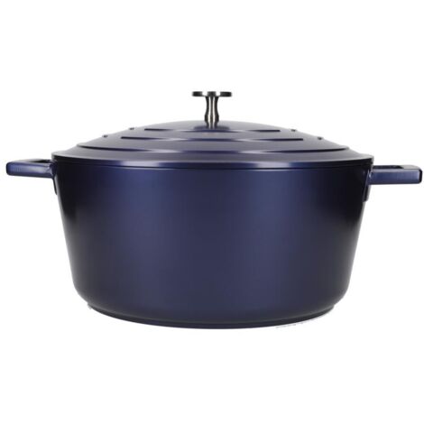 Aster Aluminium-Kasserolle 5L Blau Metallic