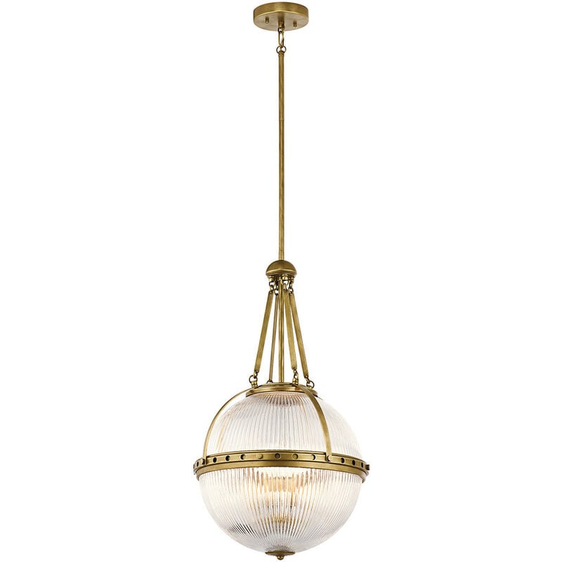 Aster - 3 Light Globe Ceiling Pendant Brass, E14 - Elstead