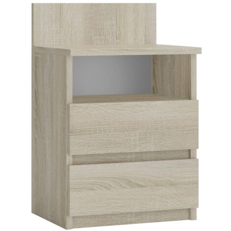 ASTER T1 - Contemporary bedside table 59x40x32 - Scandinavian style 2 drawer bedside/side table - Modern storage unit