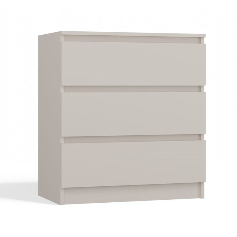 Aster T3 Commode chambre/bureau/salon 77x70x40 / 3 tiroirs Beige Meuble de rangement moderne Chiffonier Style Scandinave Dressing Aster T3 Commode chambre/bureau/salon 77x70x40 / 3 tiroirs Beige Meuble de rangement moderne Chiffonier Style Scandinave Dressing