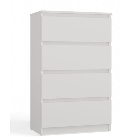 HUCOCO ASTER T4 - Cassettiera moderna con 4 cassetti - 95.5x60x34.5 - Mobile contenitore - Stile scandinavo - Aspetto legno