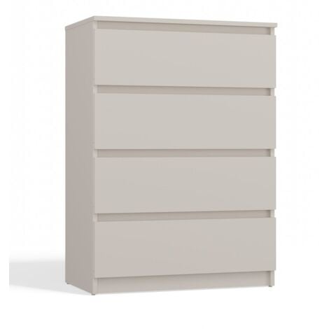 ASTER T4  Commode chambre/bureau/salon 95.5x70x40 / 4 tiroirs beige  Meuble de rangement moderne Chiffonier Style Scandinave  Dressing