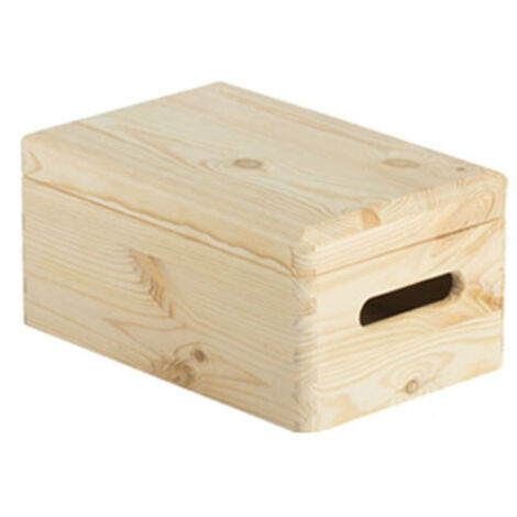 Astigarraga Aufbewahrungskiste aus massivem Kiefernholz 30x20x14 cm