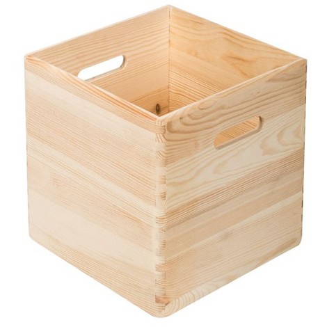 Cube bois rangement 30x30