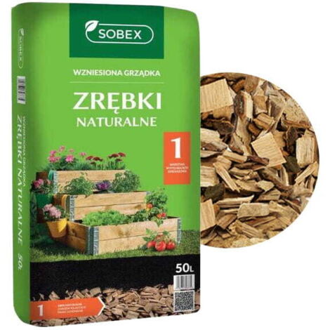 Astillas de madera para bancales elevados decorativos de 50L