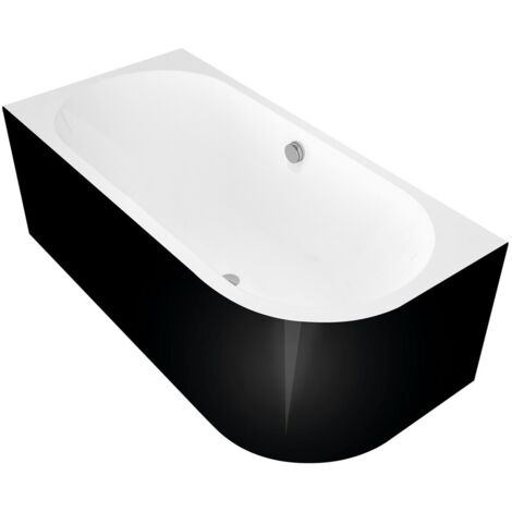 ASTRA L MONOLITH Bain asymétrique 160x75x60cm, blanc/noir