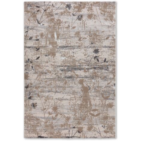 ASTRA Tapis « Antea » Tapis 80 x 150cm, fleurs beige/gris