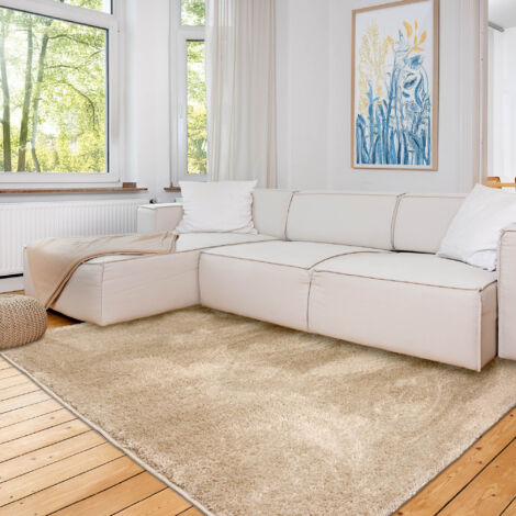 ASTRA Tapis «Paulie» brun clair 80 x 150 cm poils longs moelleux