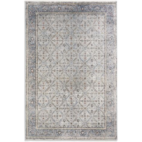 ASTRA Tapis «Scala» Bordure bleue 200 x 290 cm Tapis à poils doux