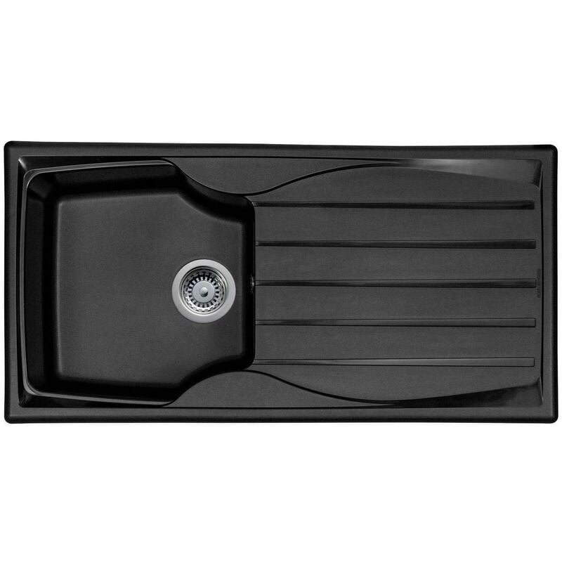 Astracast Sink Sierra Teflite Black 1 Bowl Reversible Drainer 980x500mm