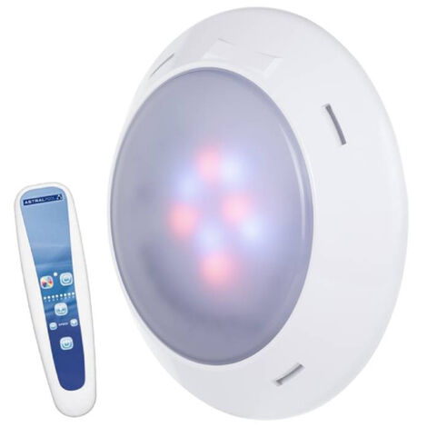 Astral – Projecteur LED couleur pour piscine liner – 27W, 1100 lumens, IPX8, télécommande sans fil, 12 couleurs fixes et 8 séquences lumineuses