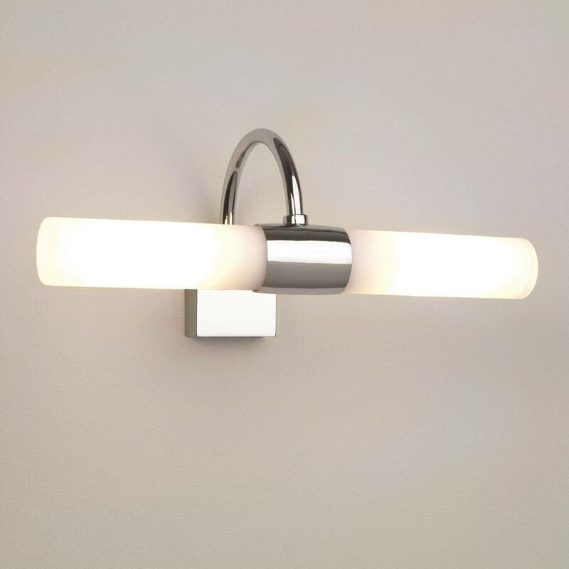 Astro Lighting - Astro Dayton - Specchio per bagno a doppia parete 2 luci cromo lucido IP44, G9