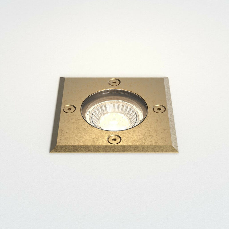 Astro Gramos Outdoor Square Coastal Recessed Ground Light Solid Brass