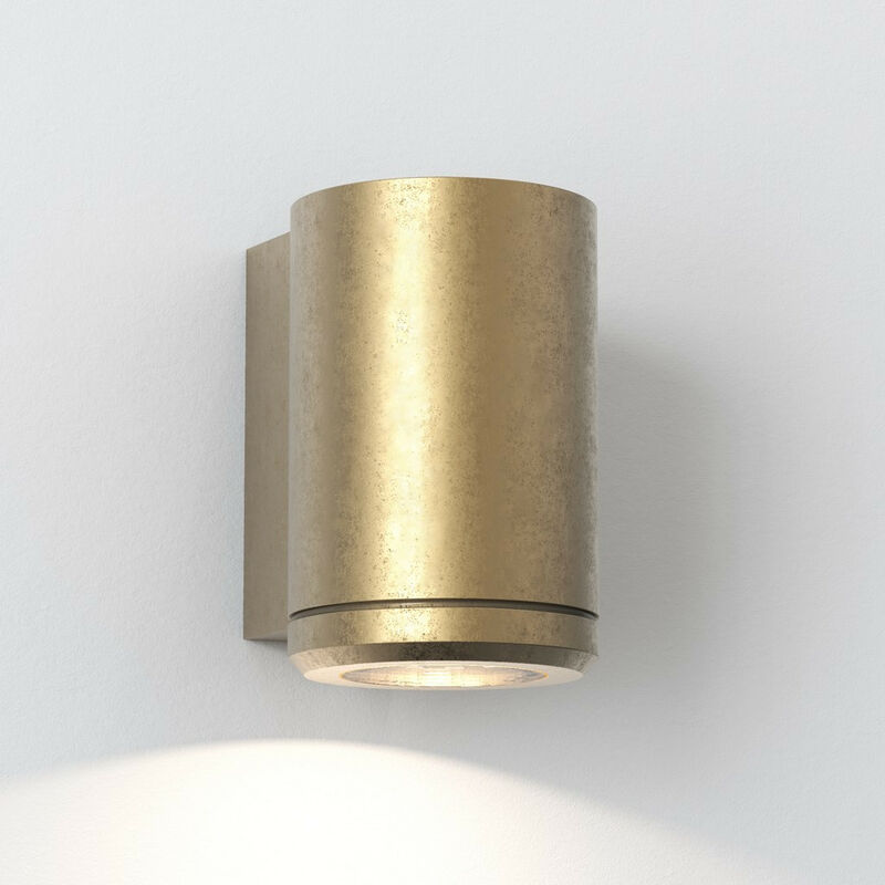 Astro Jura Single Outdoor Coastal Wall Downlight Solid Brass IP44, GU10