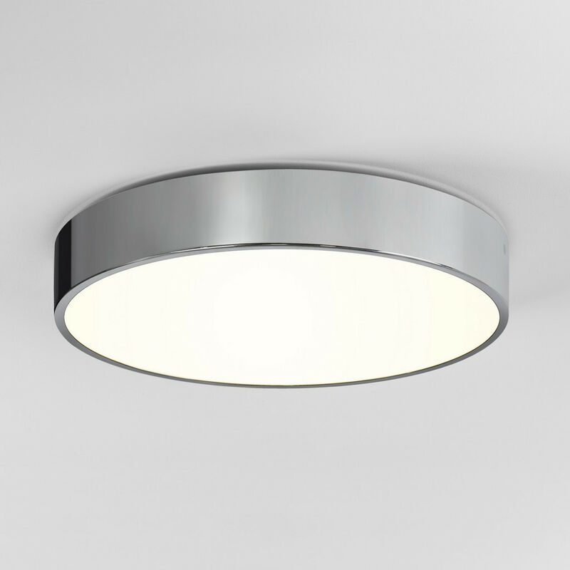 Astro Mallon LED Large Bathroom Flush Ceiling Light Polished Chrome IP44