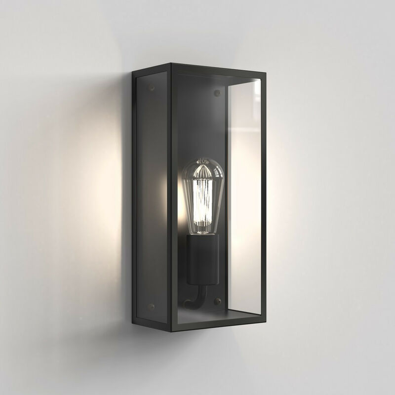 Astro Messina Outdoor LED Wall Lantern Textured Black IP44, E27