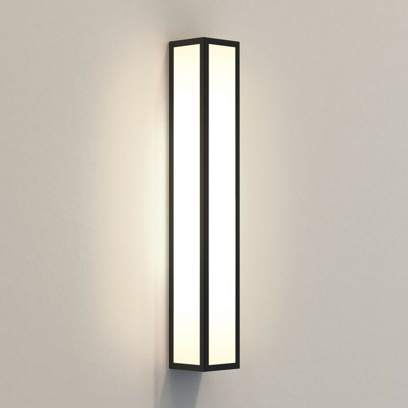 Astro Salerno Bathroom Flush Wall Light Textured Black IP44, LED E14