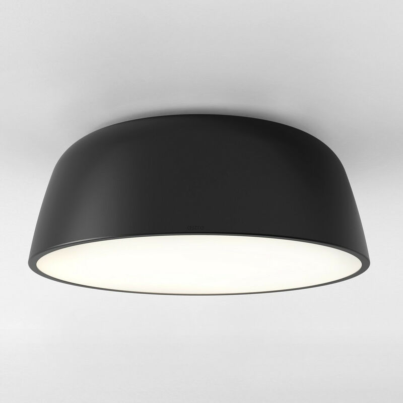 Astro Taiko Cylindrical 40cm Bowl Ceiling Light, Black