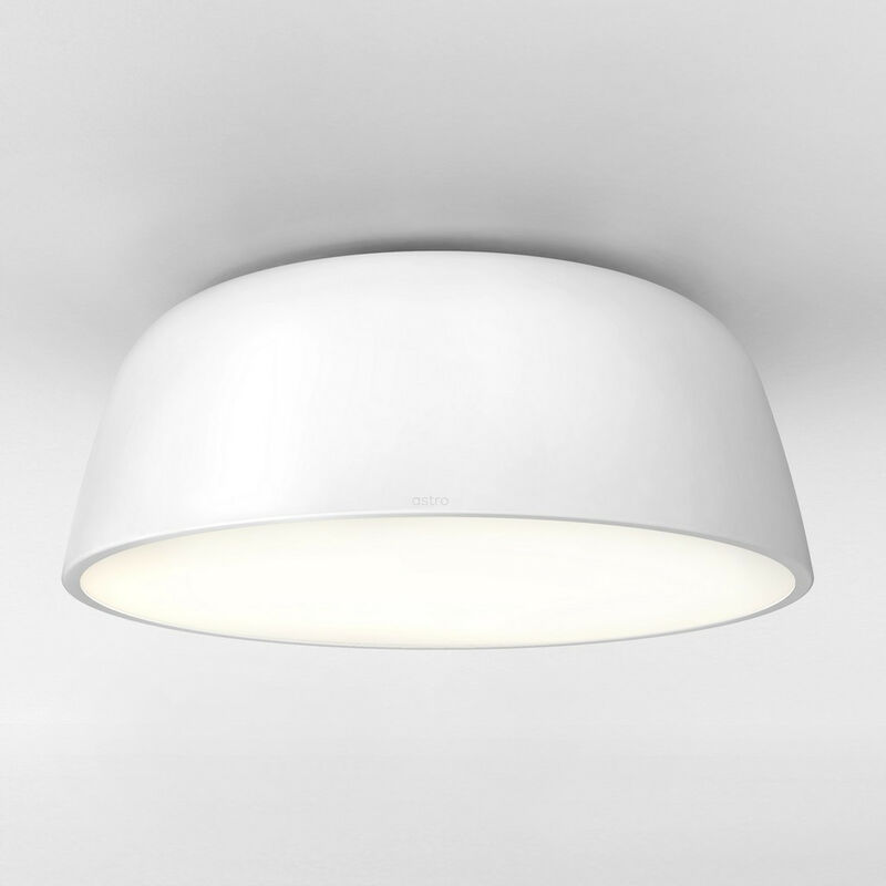 Astro Taiko Cylindrical 40cm Bowl Ceiling Light, White