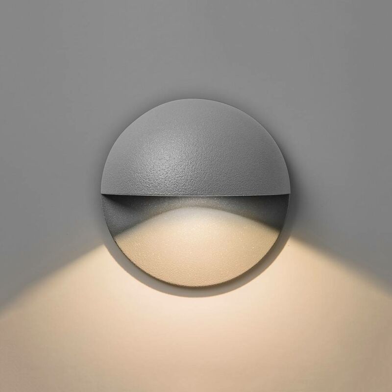 Astro Tivola - Applique da incasso a led da incasso per esterni grigio strutturato IP65