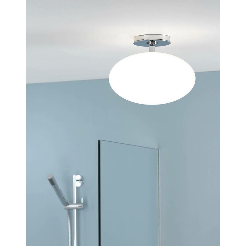 Astro Lighting - Astro Zeppo Ceiling - Plafoniera a globo da bagno semifilo a 1 luce Cromo lucido IP44, E27