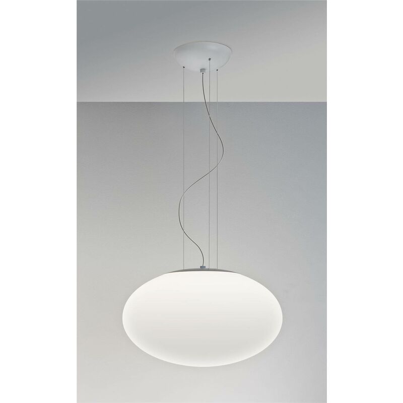 Astro Zeppo - Lampadario a Soffitto 1 Luce Globo Bianco, E27