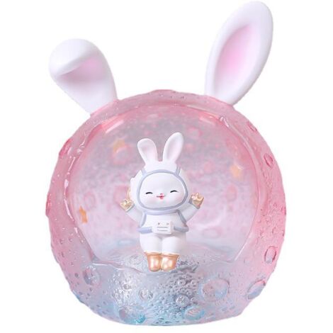 Astronaut Weihnachtshase Licht Schreibtisch Baby Neue Kinder Kinderzimmer Jungen Figur Geschenk Zimmer Hase Geburtstag Ornament Home Entzückende Led Weihnachten Nachttisch für Neugeborene Kaninchen Na
