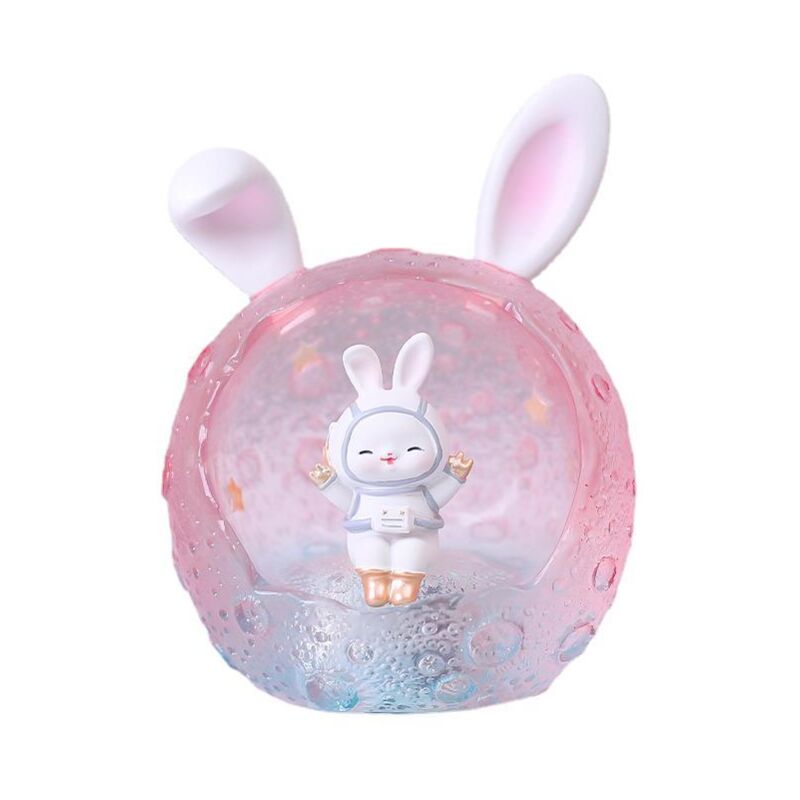 Astronaute Noël Lapin Lumière Bureau Bébé Nouveaux Enfants Pépinière Garçons Figurine Cadeau Chambre Lapin Anniversaire Ornement Maison Adorable Led
