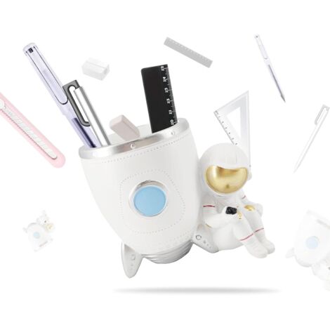 Astronaute porte-stylo bureau mignon Spaceman crayon organisateur, Ensoleillé