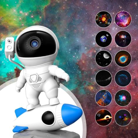 Astronaute Projecteur, Projecteur ciel etoile Avec Veilleuse, Planetarium Projecteur,Galaxy nova projecteur,Astronaute Projecteur pour enfants et adultes (fusée)